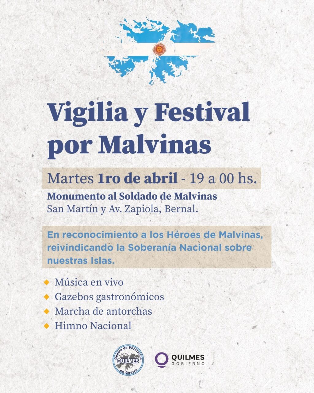 vIGILIA Y FESTIVAL POR MALVINAS