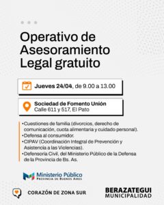 ASESORAMIENTO LEGAL GRATUITO EN LOS BARRIOS